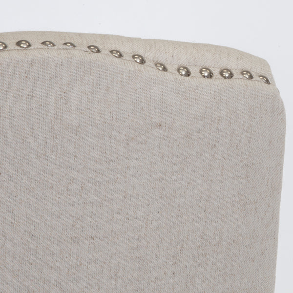 Gdf Studio Jolie Traditional Button Tufted Fabric Dining Chairs With Curved Legs (Set Of 2)