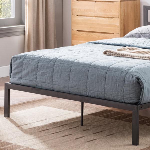 Gdf Studio Jones Minimalistic Modern Slat Iron Queen-Size Bed Frame