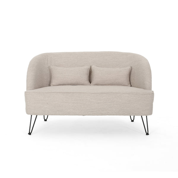 gdf studio Jordan Modern Fabric Settee with Hairpin Legs