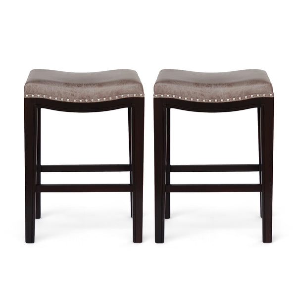 Gdf Studio Jordon Contemporary Studded Fabric Counter Stool (Set Of 2)