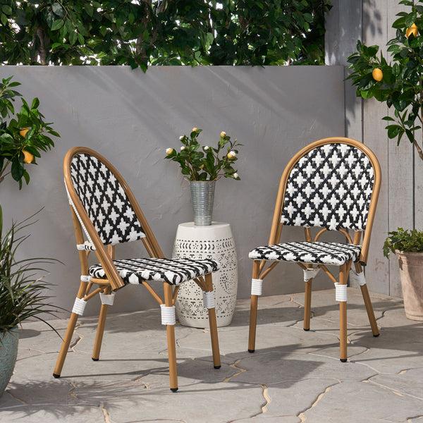 gdf studio Jordy Outdoor French Bistro Chair (Set of 2)