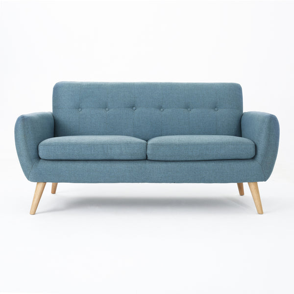 Gdf Studio Joseline Mid Century Modern Petite Fabric Love Seat