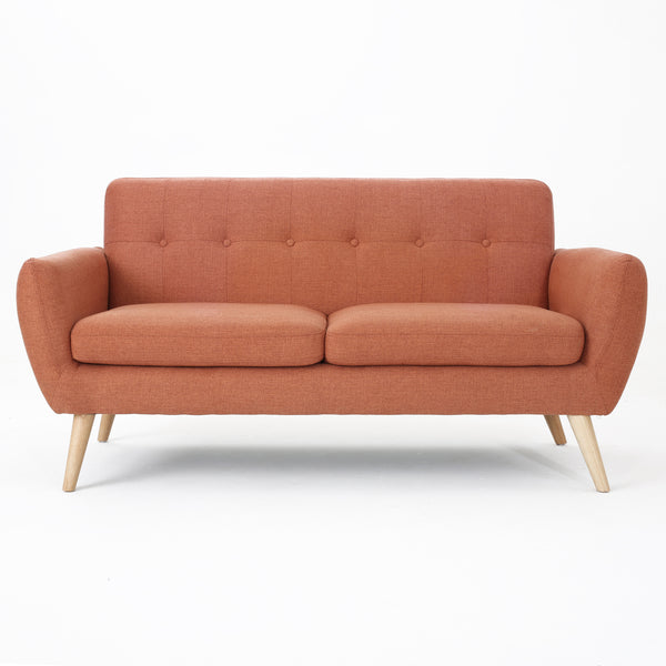 gdf studio Joseline Mid Century Modern Petite Fabric Love Seat