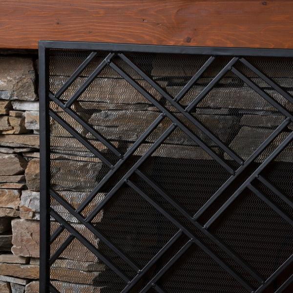 Gdf Studio Josette Contemporary Single-Panel Iron Fireplace Screen