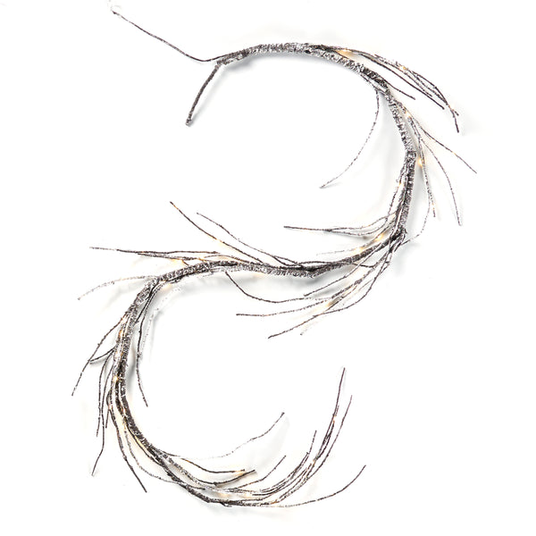 Gdf Studio Journee 6-foot Pre-Lit Warm White LED Artificial Christmas Garland