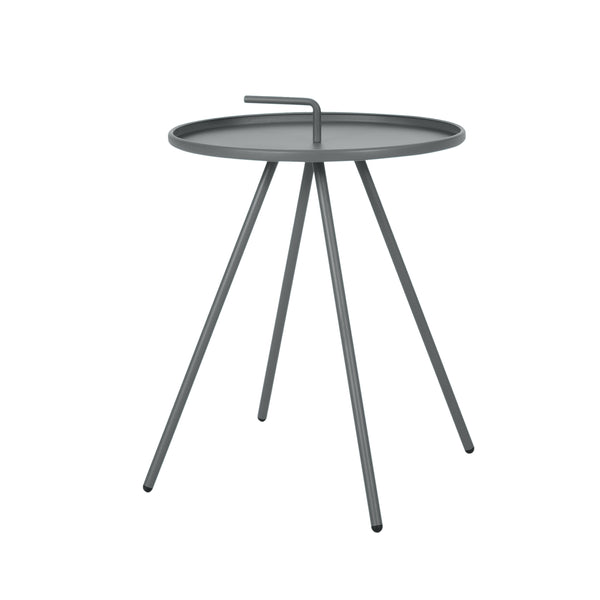 Gdf Studio Joyce Outdoor Modern 16.5" Side Table With Steel Legs