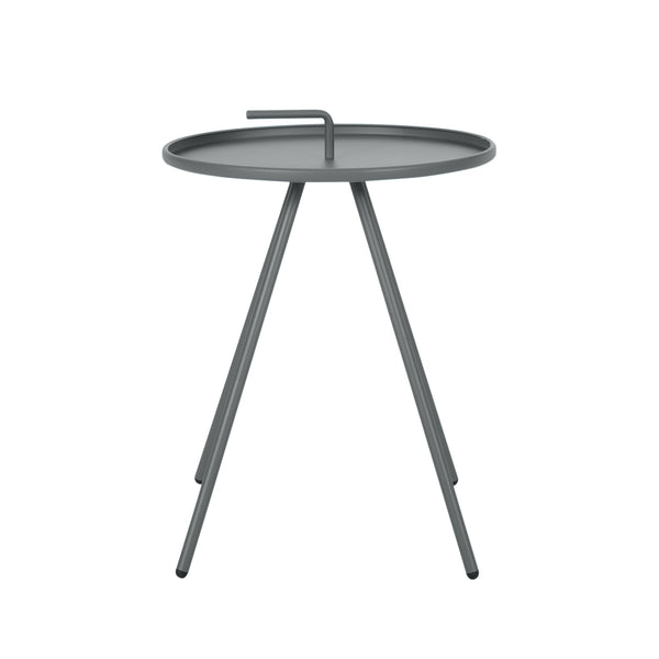 Gdf Studio Joyce Outdoor Modern 16.5" Side Table With Steel Legs
