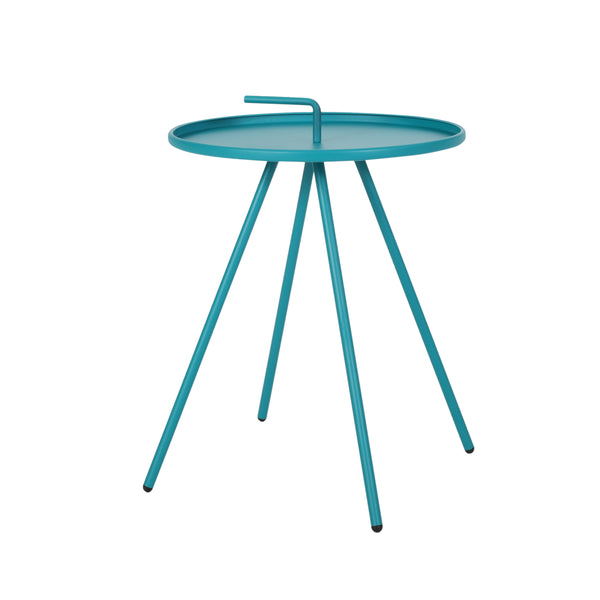 gdf studio Joyce Outdoor Modern 16.5" Side Table with Steel Legs