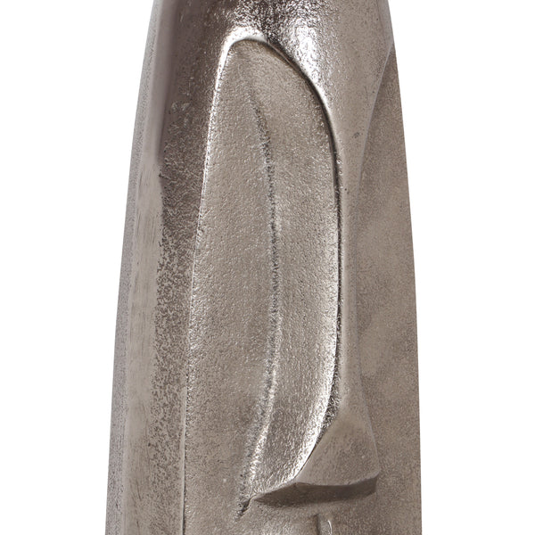 Gdf Studio Judland Modern Handmade Aluminum Bottle Vase Raw Nickel