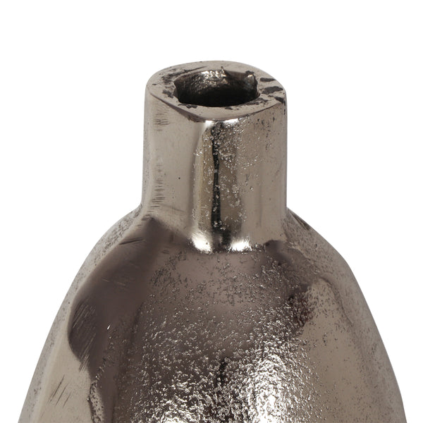 Gdf Studio Judland Modern Handmade Aluminum Bottle Vase Raw Nickel
