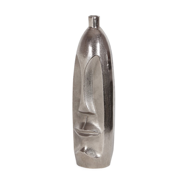 gdf studio Judland Modern Handmade Aluminum Bottle Vase Raw Nickel