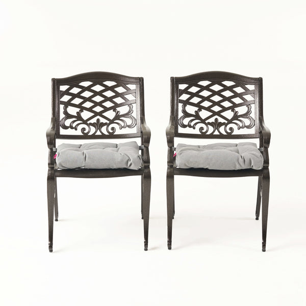 gdf studio Juel Outdoor Dining Chair with Cushion (Set of 2)