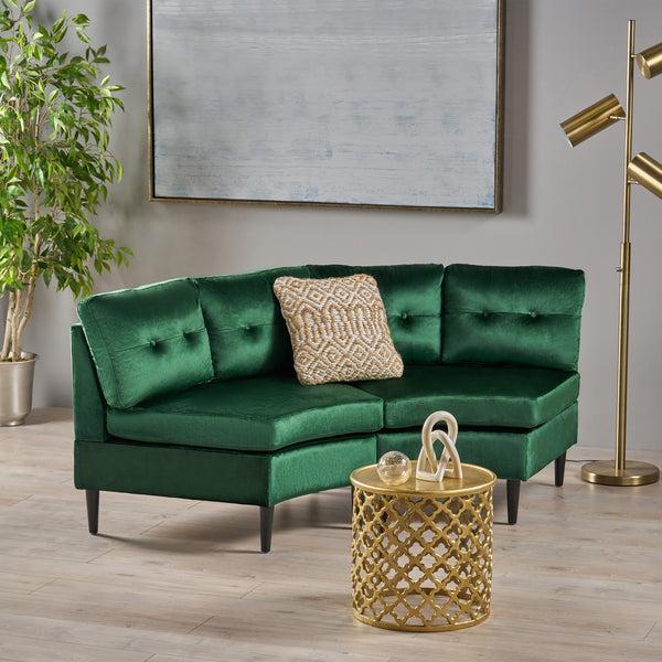 Gdf Studio Julian Nora Glam Velvet Modular 2 Seater Sectional