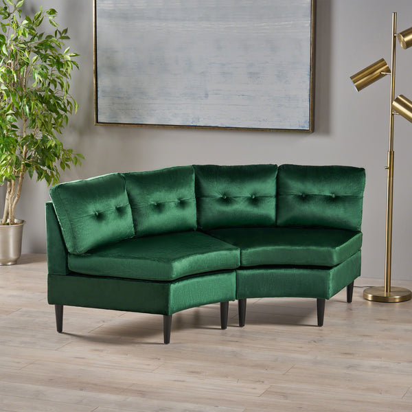 Gdf Studio Julian Nora Glam Velvet Modular 2 Seater Sectional