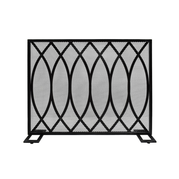 Gdf Studio Junior Modern Single PanelIron Firescreen