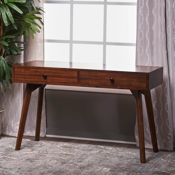 Gdf Studio Jushwo Walnut Finished Acacia Wood Console Table