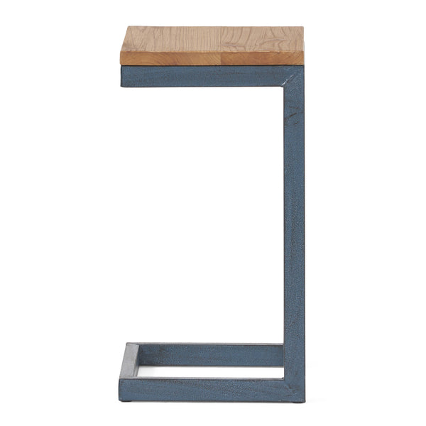 Gdf Studio Kacha Modern Rectangular Antique Firwood Nesting Tables With Iron Frames