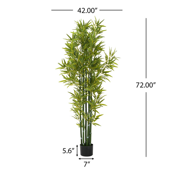 Gdf Studio Kaelith 72" Artificial Bamboo With Pot - 2pcs
