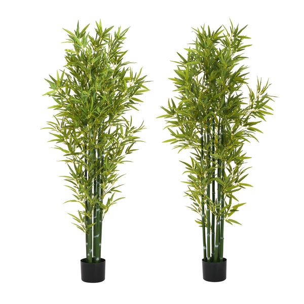 gdf studio Kaelith 72" Artificial Bamboo With Pot - 2pcs