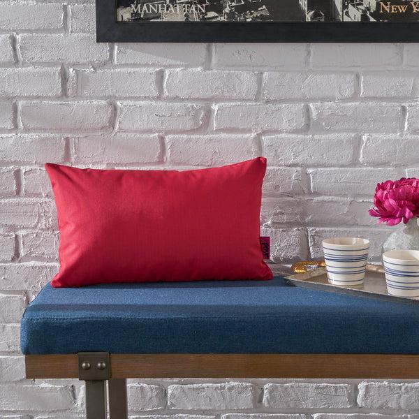 Gdf Studio Kaffe Indoor Red Water Resistant Rectangular Throw Pillow