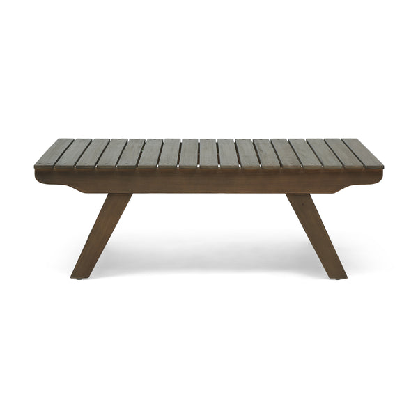 gdf studio Kailee Outdoor Wooden Coffee Table Gray Finish