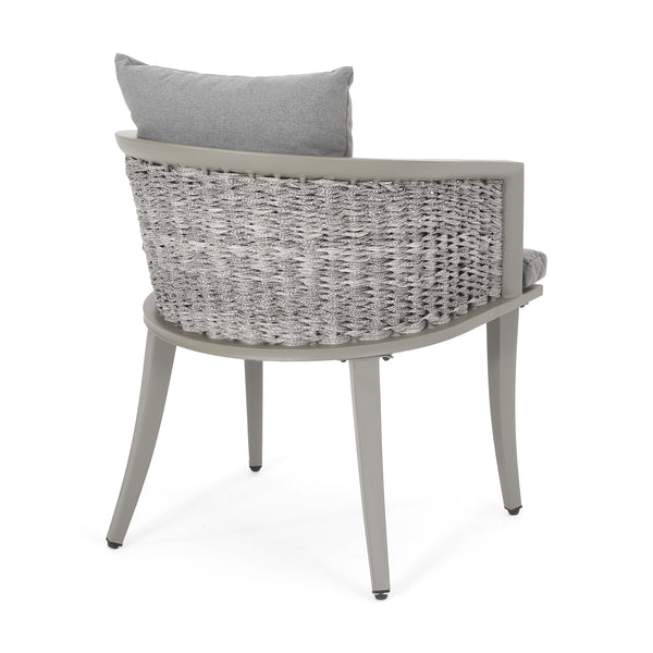 Gdf Studio Kalyiah Outdoor Boho Wicker Chat Set With Side Table