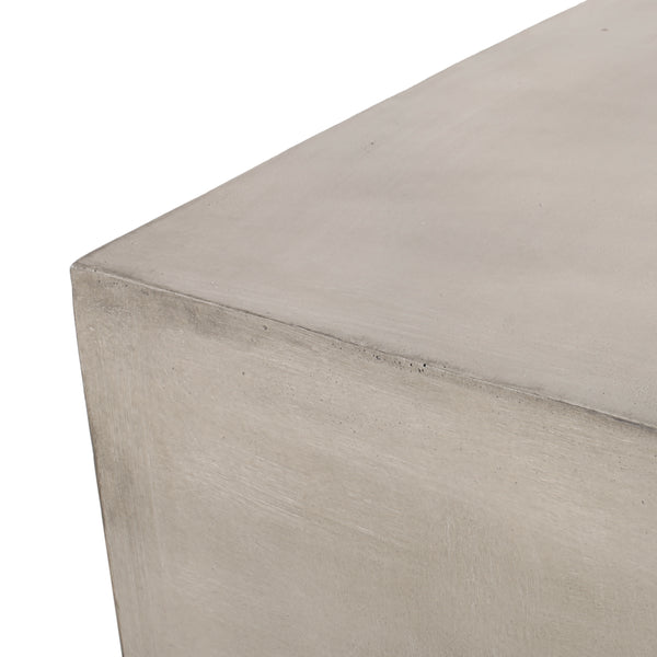 Gdf Studio Kambreigh Outdoor Lightweight Concrete Side Table