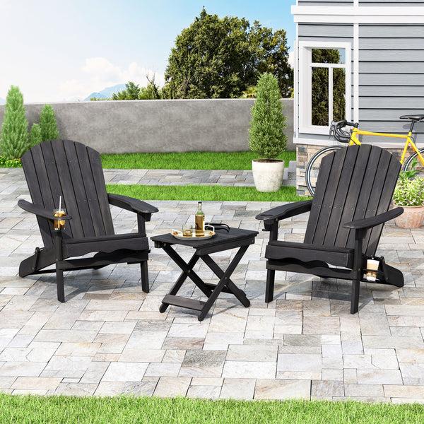 gdf studio Kandyce Outdoor Acacia Wood 2 Seater Folding Chat Set