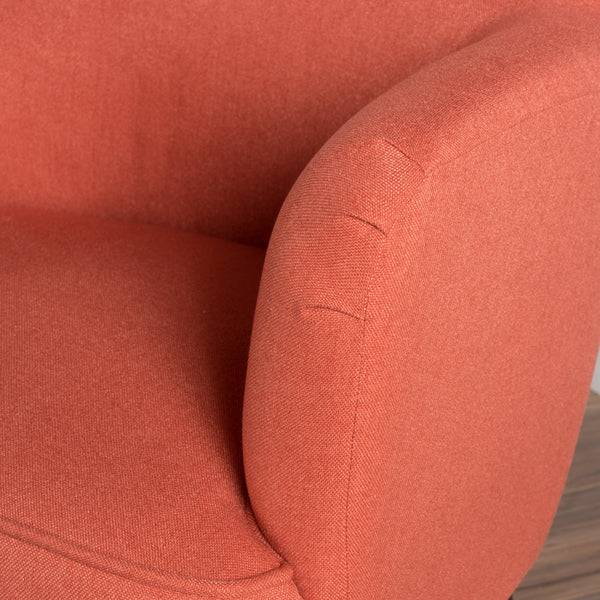 Gdf Studio Karr Mid-Century Modern Button-Tufted High-Back Upholstered Accent Chair