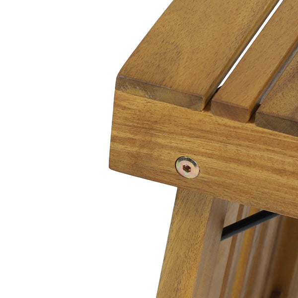 Gdf Studio Karyme Outdoor Acacia Wood Folding Side Table