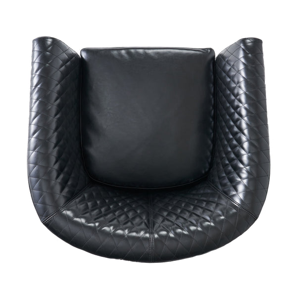 Gdf Studio Kasey Harlequin Pattern Leather Club Chair