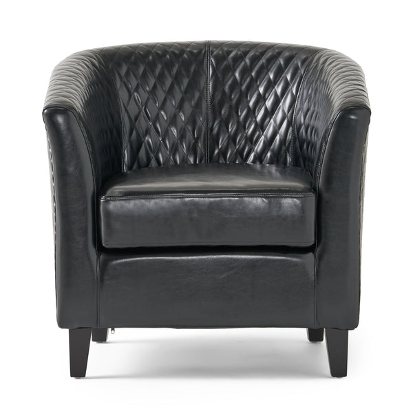 gdf studio Kasey Harlequin Pattern Leather Club Chair