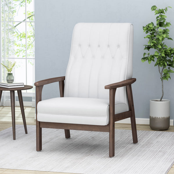 Gdf Studio Katharine Mid-Century Faux Leather Modern Accent Chair