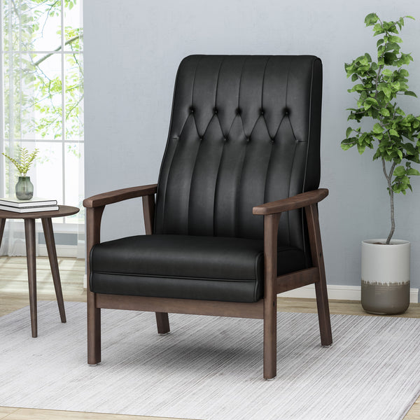 gdf studio Katharine Mid-Century Faux Leather Modern Accent Chair