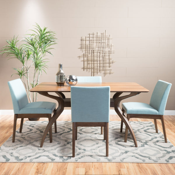 Gdf Studio Katherine Mid-Century Modern 5 Piece Dining Set