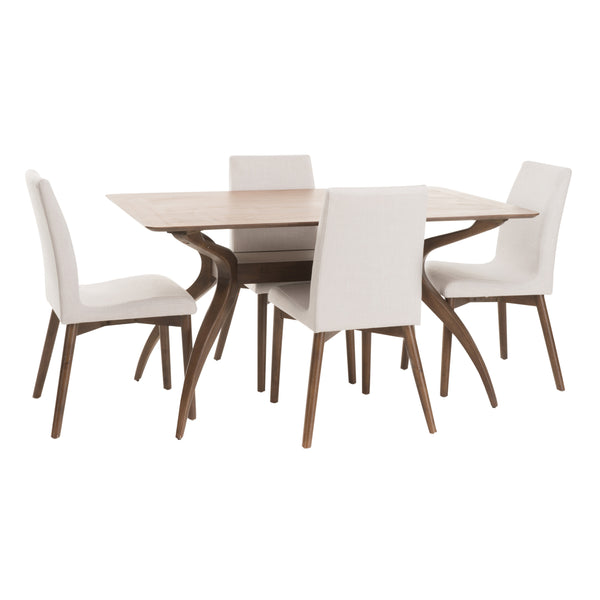 Gdf Studio Katherine Mid-Century Modern 5 Piece Dining Set