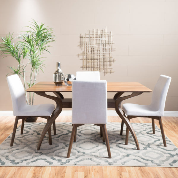 Gdf Studio Katherine Mid-Century Modern 5 Piece Dining Set