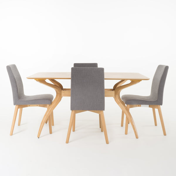 gdf studio Katherine Mid-Century Modern 5 Piece Dining Set