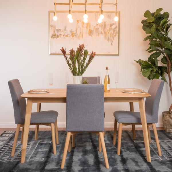 Gdf Studio Katherine Mid-Century Modern 5 Piece Dining Set