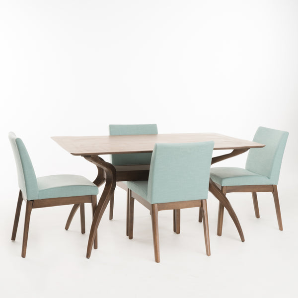 gdf studio Katherine Mid-Century Modern 5 Piece Dining Set