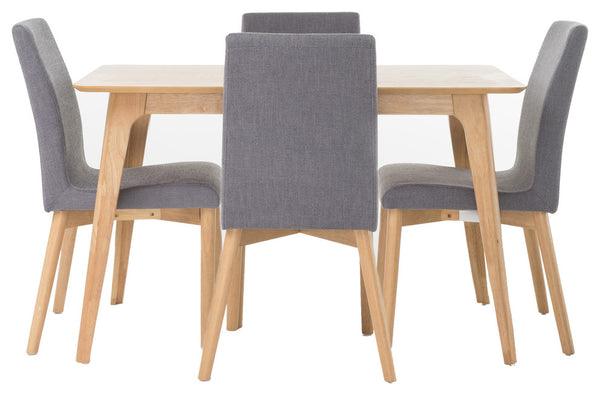 gdf studio Katherine Mid Century Modern Fabric Upholstered 5 Piece Dining Set