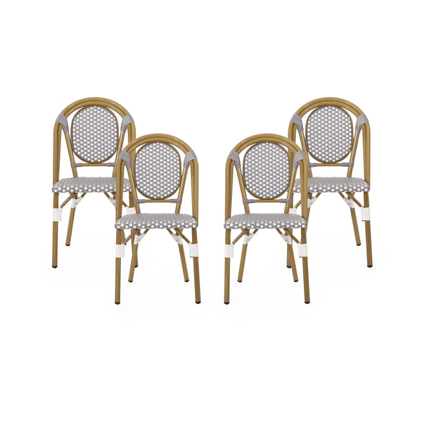 Gdf Studio Kazaria Outdoor French Bistro Chairs (Set Of 4)