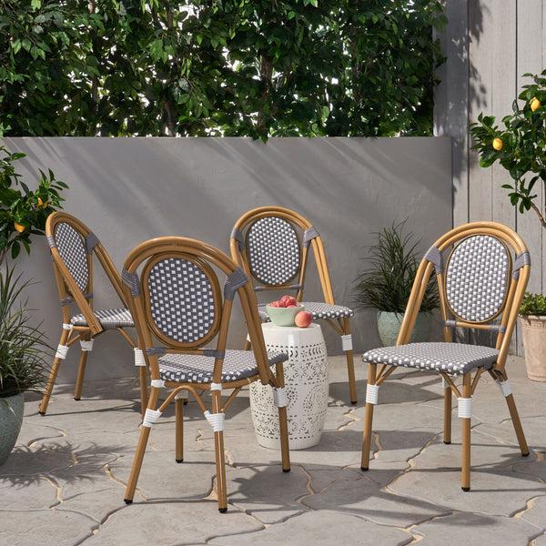 gdf studio Kazaria Outdoor French Bistro Chairs (Set of 4)
