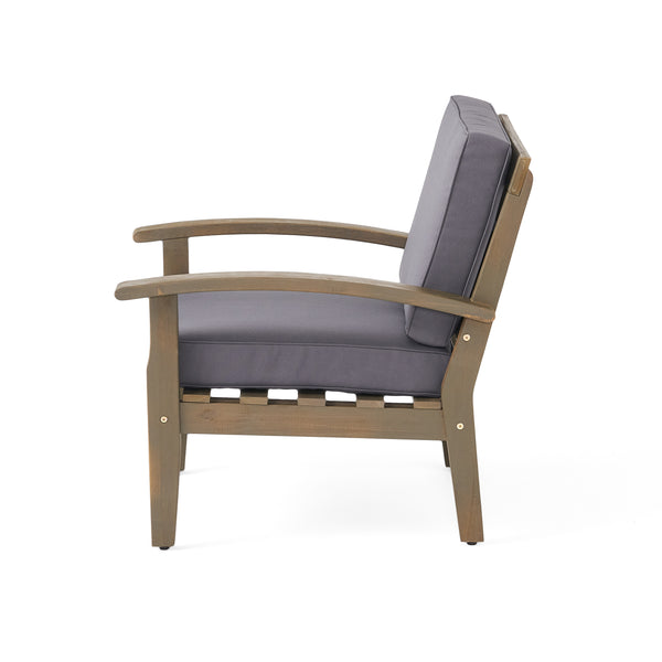 Gdf Studio Keanu Outdoor Wooden Club Chairs (Set Of 2)
