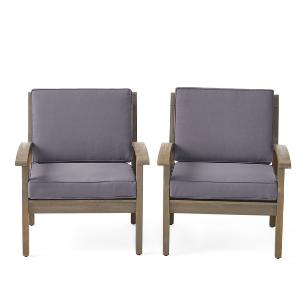gdf studio Keanu Outdoor Wooden Club Chairs (Set of 2)