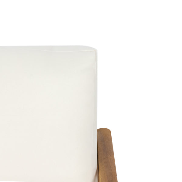 Gdf Studio Kedan Outdoor Acacia Wood And Wicker Club Chair