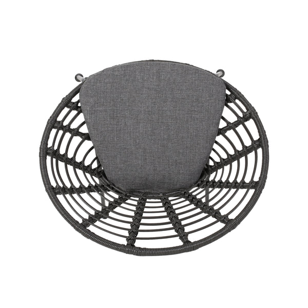 Gdf Studio Keegan Outdoor Wicker Dining Chair With Cushion (Set Of 2)