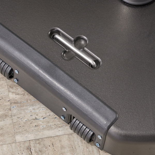 Gdf Studio Kelly Outdoor 132lb Concrete Circular Umbrella Base With Stainless Steel Collar