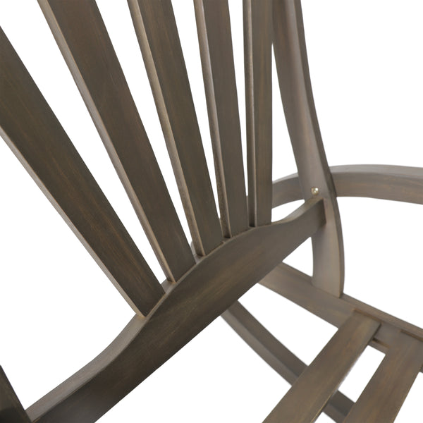 Gdf Studio Kelsey Outdoor Acacia Wood Rocking Chair With Footrest