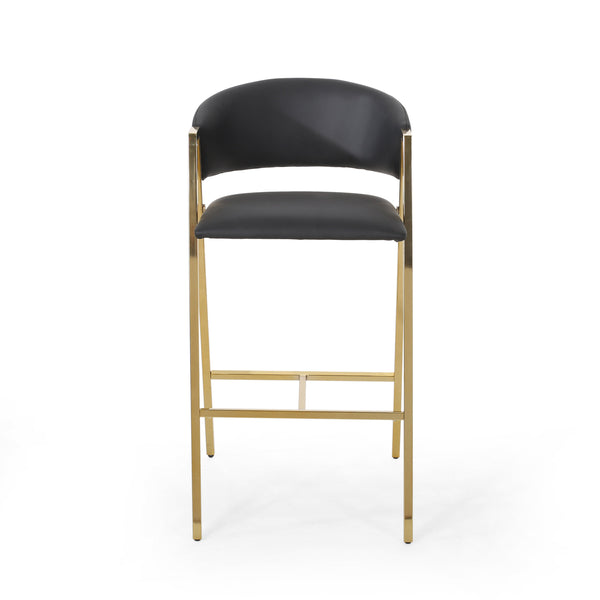 Gdf Studio Kenia Modern Faux Leather Barstool (Set Of 2)